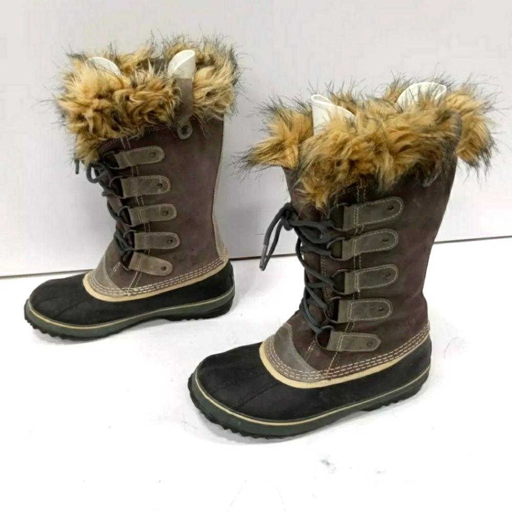 Sorel Joan of Arc Waterproof Snow Women's Winter Boots Size 8 or Men 6.5